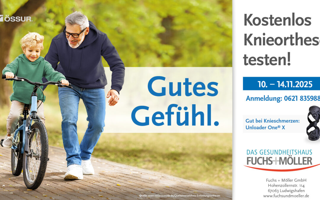 Gutes Gefühl. Kostenlos Knieorthese testen.