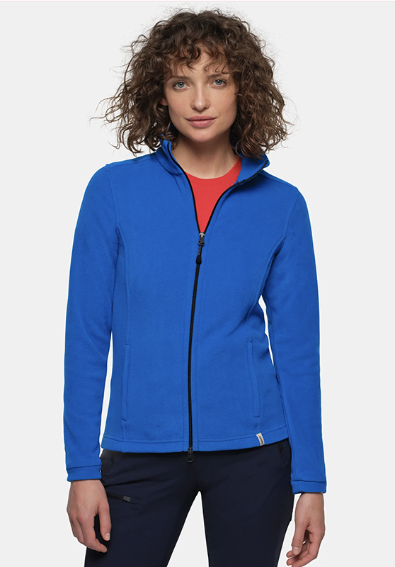 HAKRO Damen Fleecejacke blau